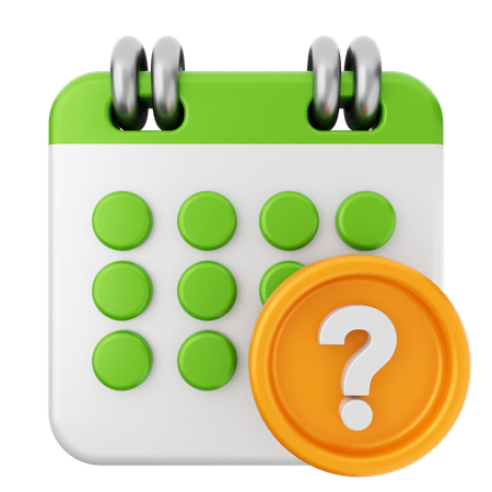 Calendrier des questions  3D Icon