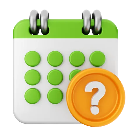 Calendrier des questions  3D Icon