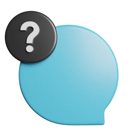 Chat Bubble Question 3D Icon