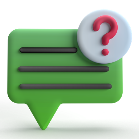 Question chat  3D Icon