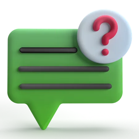 Question chat  3D Icon