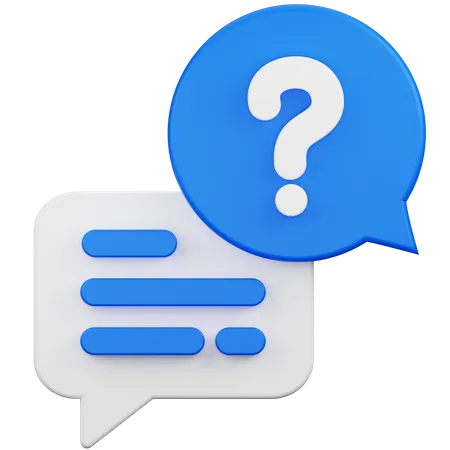 Question client  3D Icon