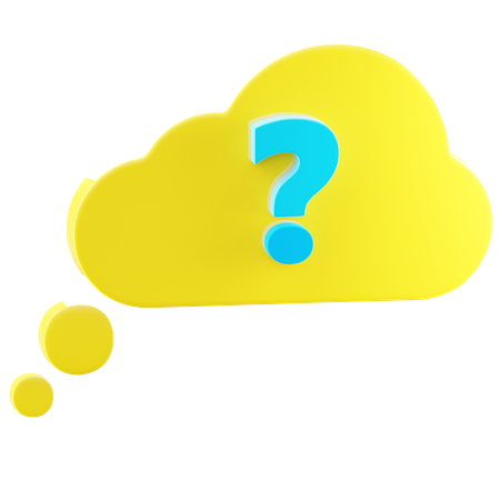 Question Cloud Thought  3D Icon