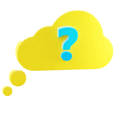 Question Cloud Thought  3D Icon