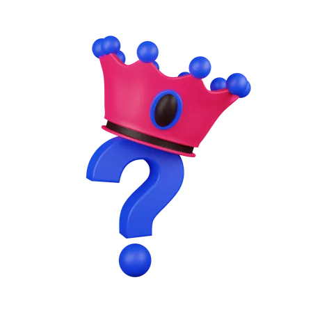 Question crown  3D Icon