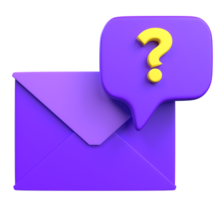 Question email  3D Icon