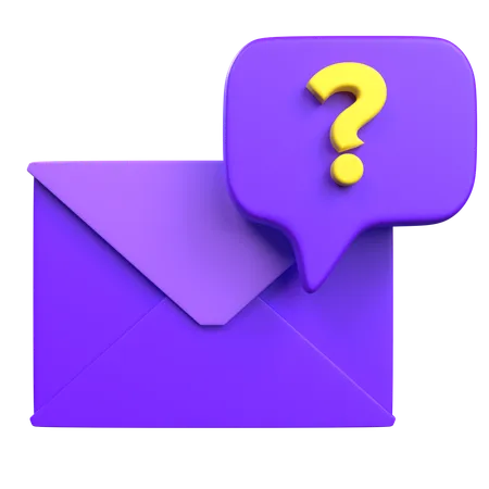 Question email  3D Icon