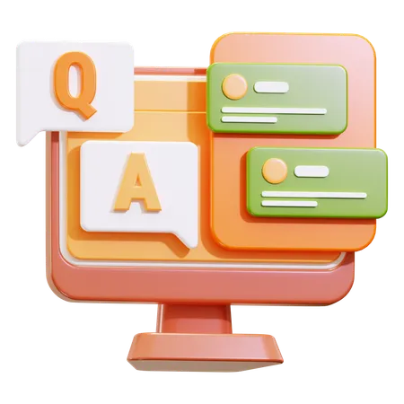 Question et réponse  3D Icon