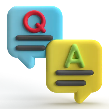 Question et réponse  3D Icon