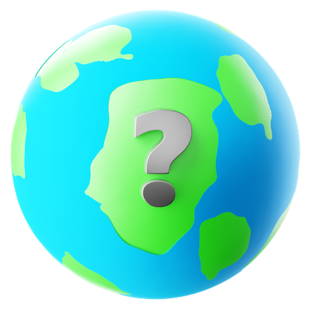 Globe de questions  3D Icon