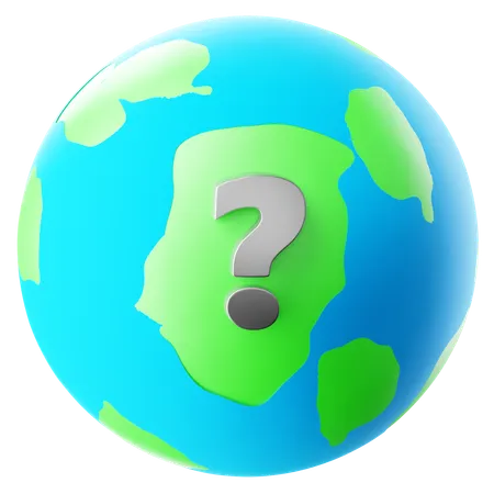 Globe de questions  3D Icon