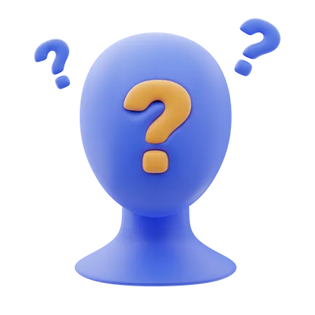 Question Head  3D Icon