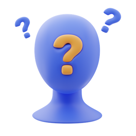 Question Head 3D Icon