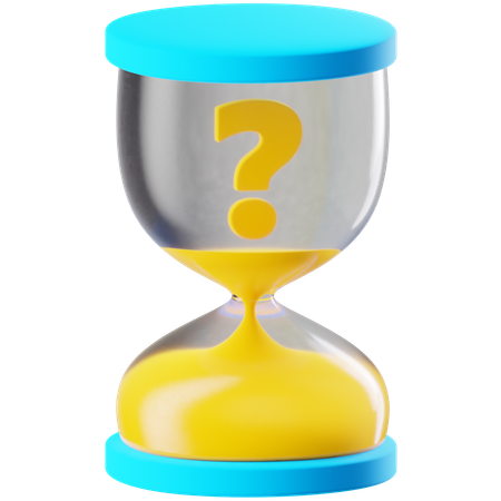 Question Hourglass  3D Icon