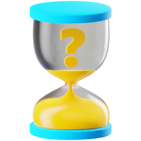 Question Hourglass  3D Icon