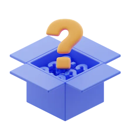 Question In Box  3D Icon