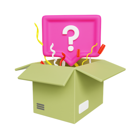 Question In Box  3D Icon