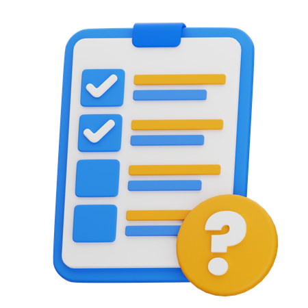 Question List  3D Icon