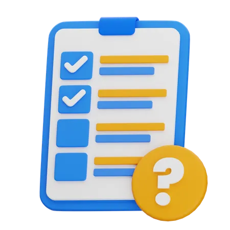 Question List  3D Icon