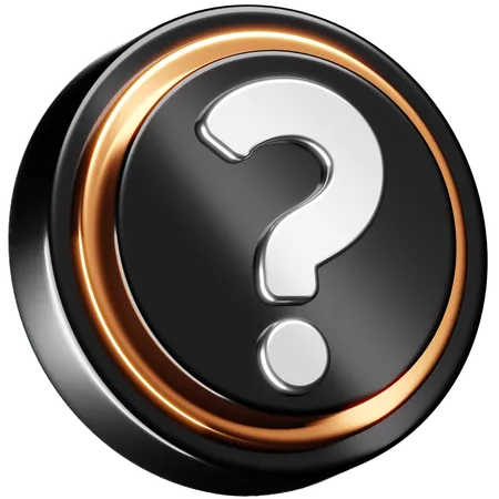 This Sleek And Contemporary 3 D Icon Featuring A Glossy Question Mark Encircled By A Metallic Band Is A Universal Symbol Of Inquiry And The Search For Information Its Polished Surface And High Contrast Design Make It An Ideal Visual For Applications Websites And Services That Offer Help Support Or Facilitate Problem Solving And Learning 3D Icon