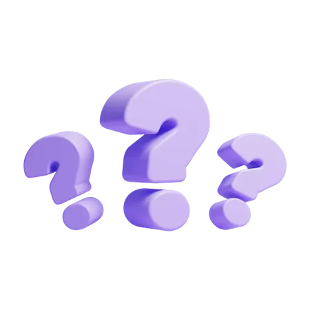 Question Mark Icon Sign 3 D Or 3 D Asking Helping Confusion Inquiry Concept Icon 3D Icon