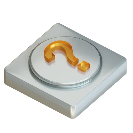 3 D Question Mark Icon 3D Icon