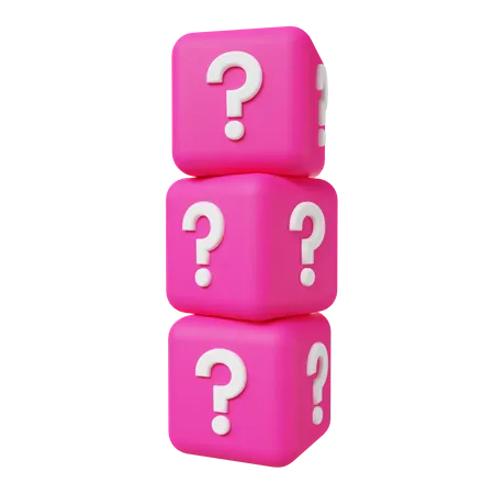 Question Mark Boxes Stack 3D Icon