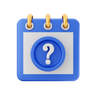 3d question mark date emoji
