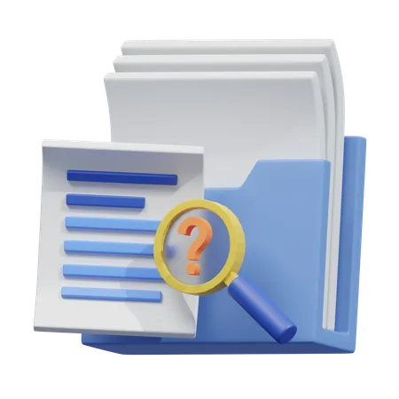 Question Mark Document  3D Icon