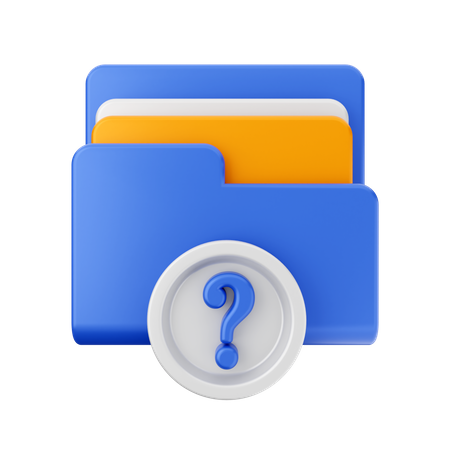 Question Mark File  3D Icon