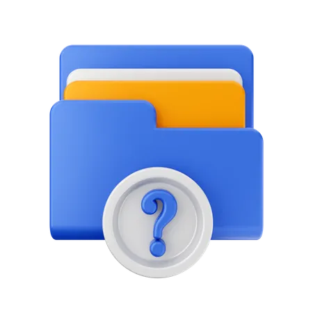 Question Mark File  3D Icon