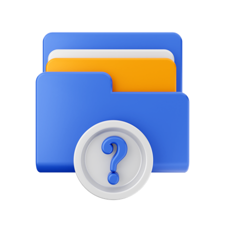 Question Mark File  3D Icon