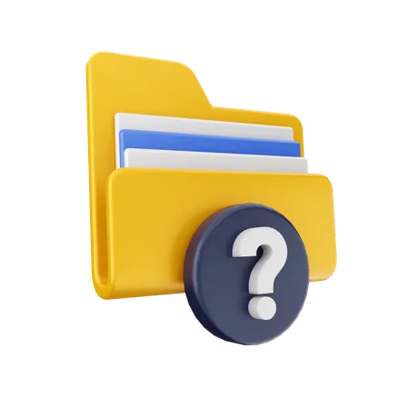 Question Mark File  3D Icon
