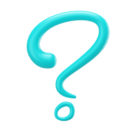 Question Mark Scribble  3D Icon