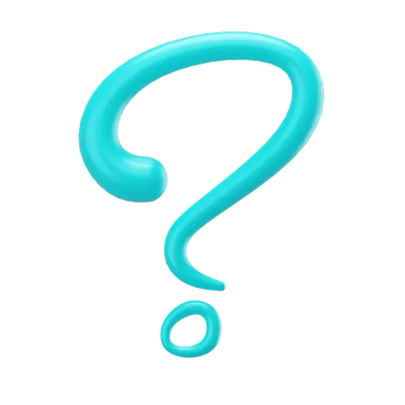 Question Mark Scribble  3D Icon
