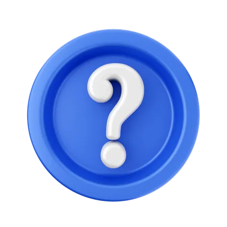 Question Mark Sign  3D Icon