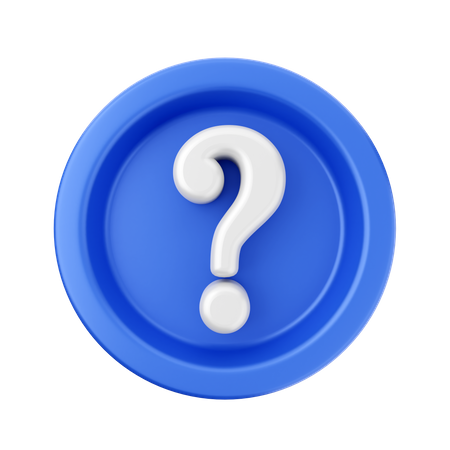 Question Mark Sign  3D Icon