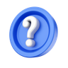 3d question mark sign logo