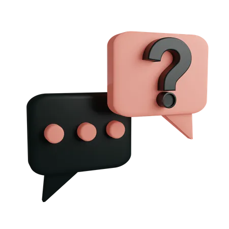 Question Mark Speech Bubble  3D Icon