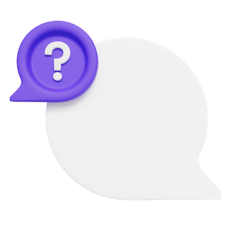 Question Mark Speech Bubble 3D Icon