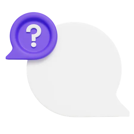 Question Mark Speech Bubble 3D Icon