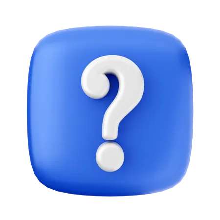 Question Mark Symbol  3D Icon