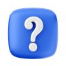 question mark symbol 3d logo
