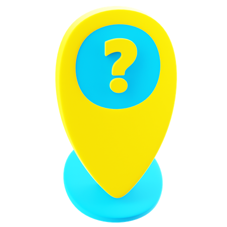 Question Marker Pin  3D Icon