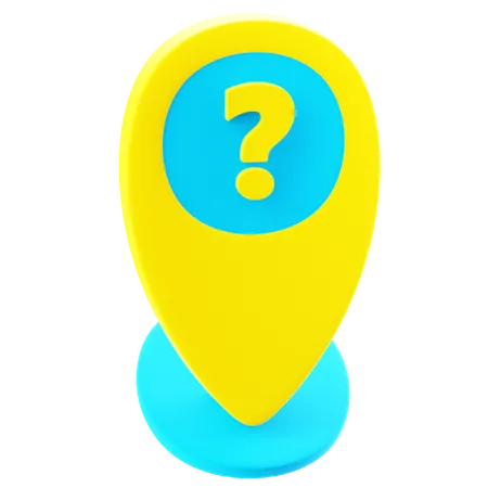 Question Marker Pin  3D Icon