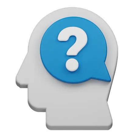 Question mentale  3D Icon