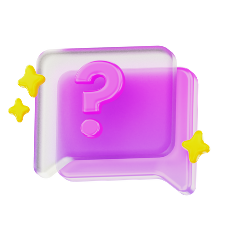 Message de questions  3D Icon