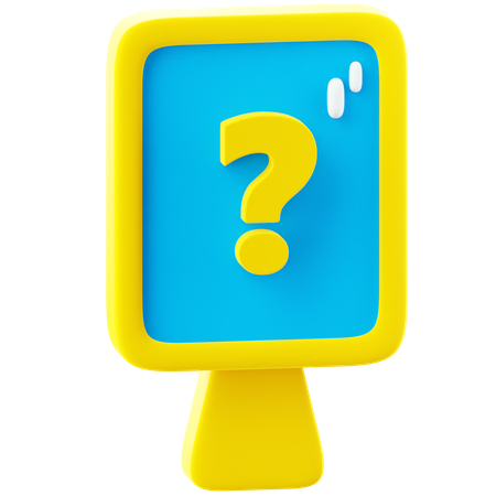 Question reflet miroir  3D Icon