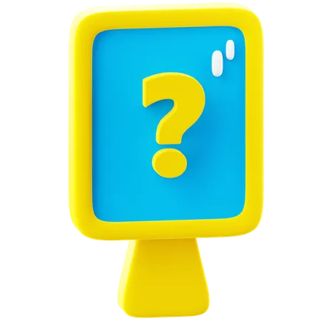 Question reflet miroir  3D Icon