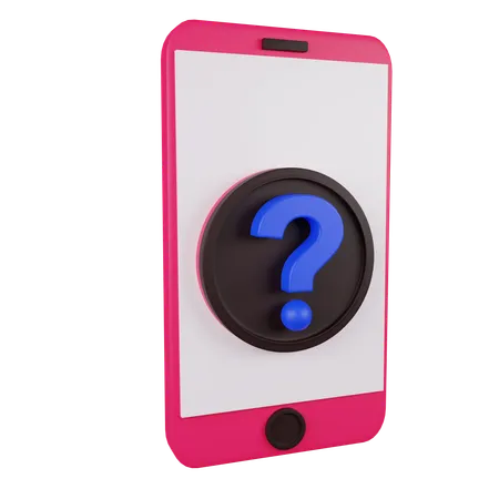 Question mobile  3D Icon